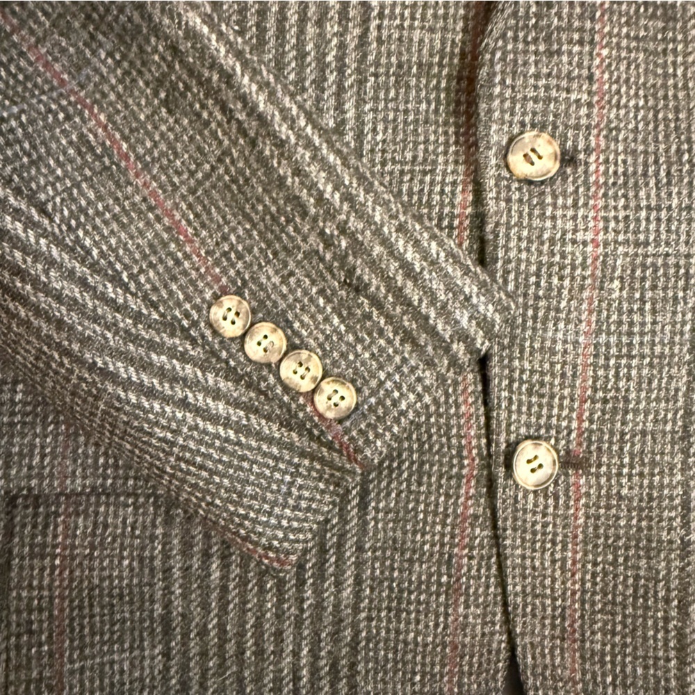 Southwick Wool Blazer 40R Gray Glen Plaid Tweed Sport Coat Union Made USA - Picture 8 of 11